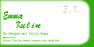 emma kulin business card